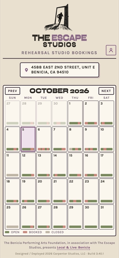 The public calendar on a phone.